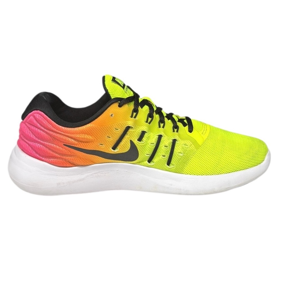 Nike Lunarstelos Neon Yellow Pink Orange #844740-999 Women's Running Shoes 8.5 - Picture 7 of 12